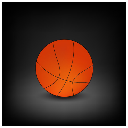 Vector Basketball icon  isolated on a dark backgroundのイラスト素材