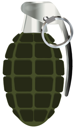 hand grenade vector illustration isolated on white backgroundの写真素材