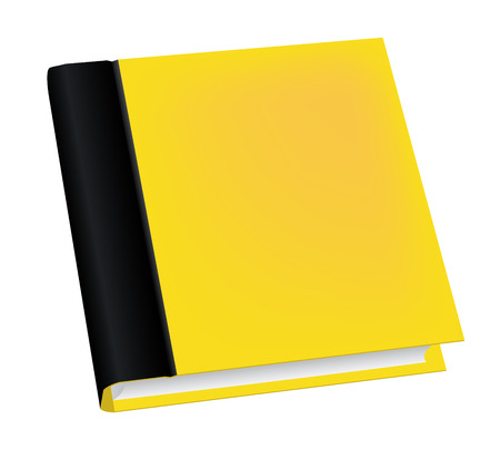 Vector illustration of realistic yellow book isolated on white backgroundのイラスト素材
