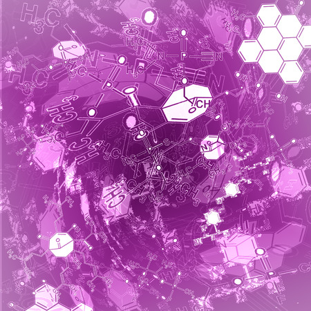 Image of chemical technology abstract background. Science wallpaper with school chemistry formulas and structures.の写真素材