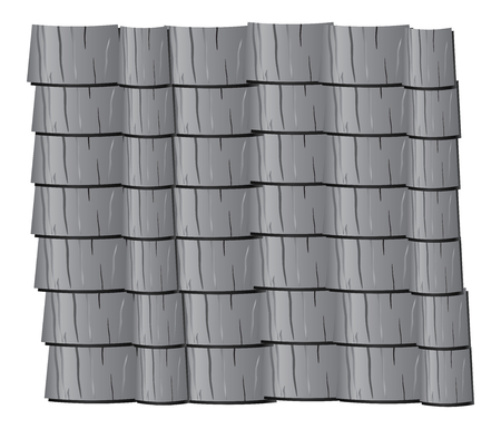 Vector texture illustration of grey  clay roof tiles, slate.のイラスト素材
