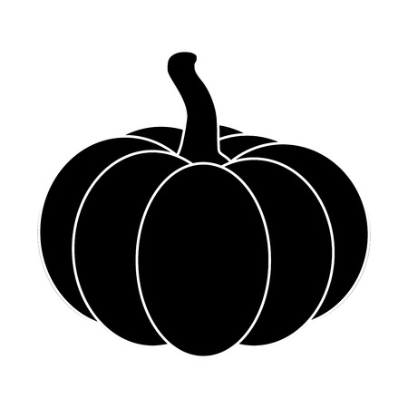 Halloween pumpkin silhouette vector illustration isolated on white background.のイラスト素材