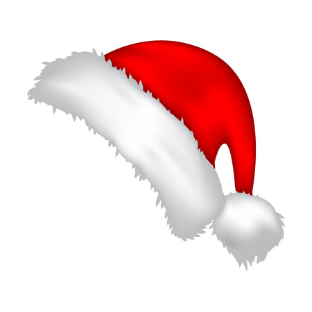 Santa cap, Christmas hat icon, symbol, design. Winter vector illustration isolated on white background. Santa cap, Christmas hat icon, symbol, design. Winter vector illustration isolated on white background.