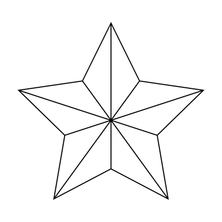 Christmas star of Bethlehem silhouette vector symbol, icon  design. illustration isolated on white background.のイラスト素材