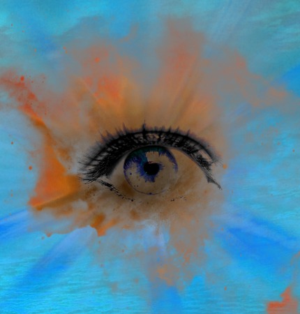 eye abstract background, beautiful banner wallpaper design illustrationの写真素材