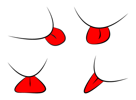 tongue, smile vector symbol icon design. Beautiful illustration isolated on white backgroundのイラスト素材