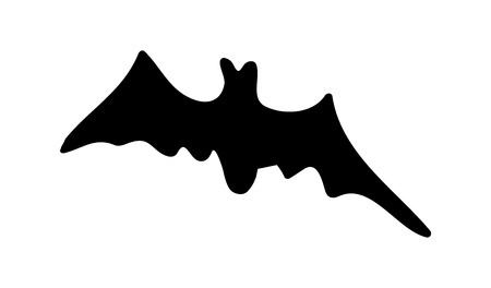 halloween creepy scary bat silhouette vector symbol icon design. Beautiful illustration isolated on...