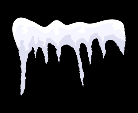 Icicles, snow cap, drift vector symbol icon design. Beautiful illustration isolated on white backgroundのイラスト素材