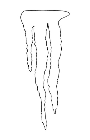 Icicles, snow cap, drift outline vector symbol icon design. Beautiful illustration isolated on white backgroundのイラスト素材