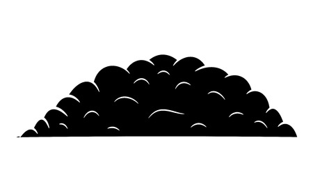pile of ground silhouette vector symbol icon design. Beautiful illustration isolated on white backgroundのイラスト素材