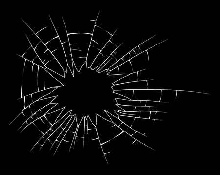 broken glass silhouette vector symbol icon design. Beautiful illustration isolated on black backgroundのイラスト素材