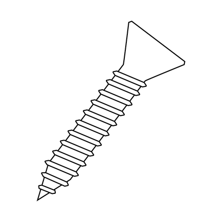 Screw silhouette vector symbol icon design. Beautiful illustration isolated on white background.のイラスト素材