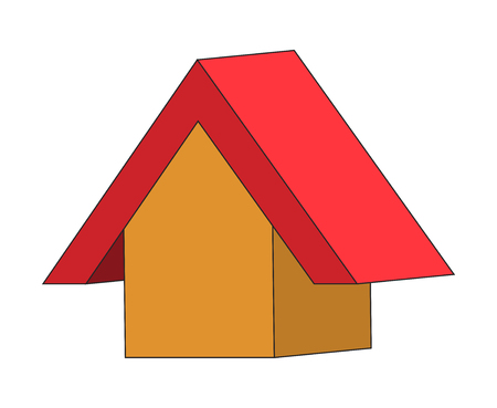 Cartoon house vector symbol icon design. Beautiful illustration isolated on white background.のイラスト素材