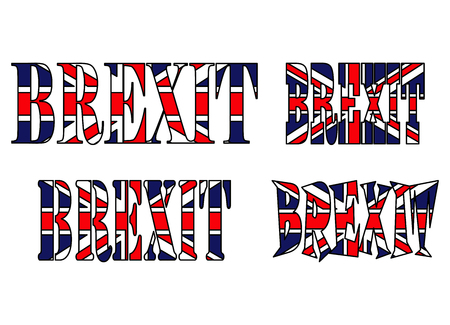 brexit text uk flag vector symbol icon design. Beautiful illustration isolated on white backgroundのイラスト素材