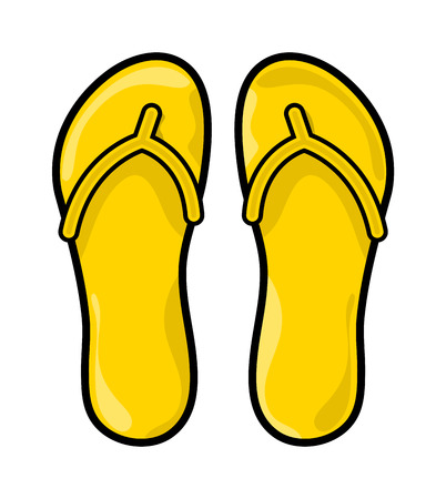 flip flops, slippers vector symbol icon design. Beautiful illustration isolated on white backgroundのイラスト素材