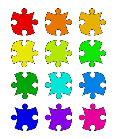 puzzle  set vector symbol icon design. Beautiful illustration isolated on white backgroundのイラスト素材