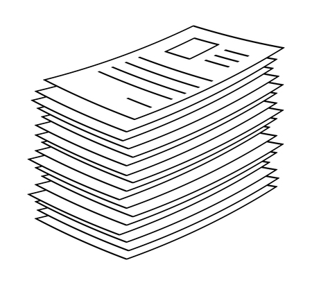 heap, stack of paper document file web icon vector symbol icon design.  Beautiful illustration isolated on white backgroundのイラスト素材