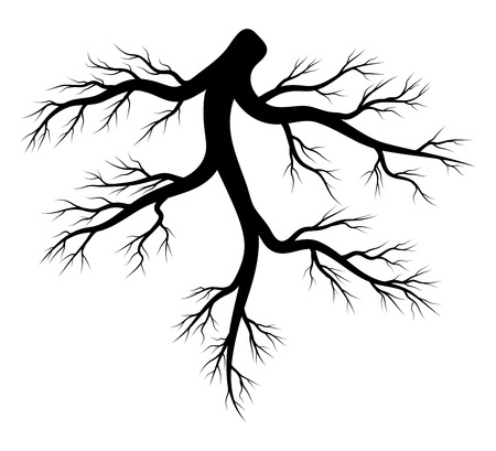 Root silhouette vector symbol icon design. Beautiful illustration isolated on white backgroundのイラスト素材