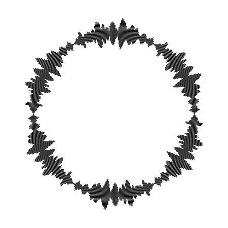 Equalizer music sound wave circle vector symbol icon design.のイラスト素材