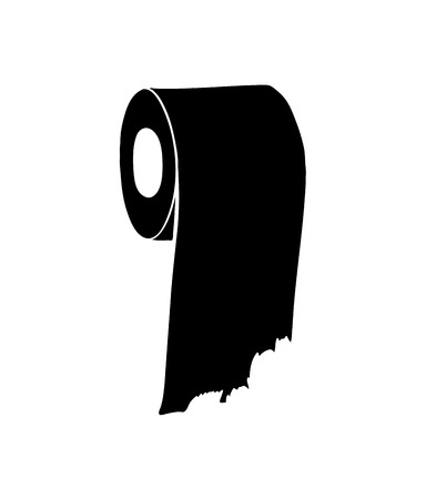 toilet paper rool  vector symbol icon design. Beautiful illustration isolated on white backgroundのイラスト素材