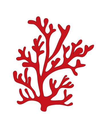 red algae silhouette vector symbol icon design. Beautiful illustration isolated on white backgroundのイラスト素材