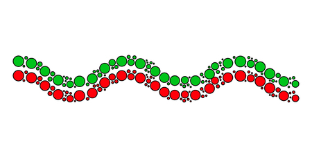 Christmas border dotted design.のイラスト素材