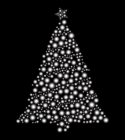 Christmas tree dotted design.のイラスト素材
