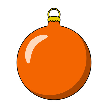 Simple bauble for Christmas tree on white background.のイラスト素材