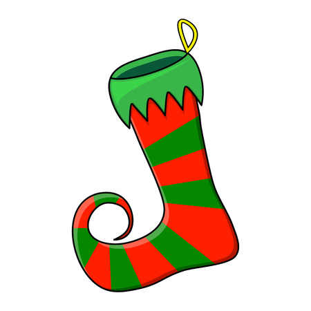 Elf shoe stripes design on white background, vector illustration.のイラスト素材