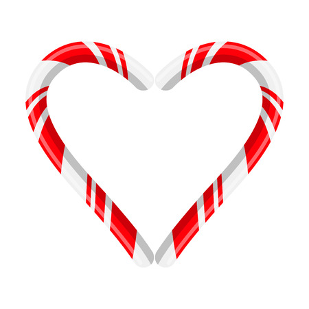 Candy cane heart for christmas design isolated on white background
のイラスト素材