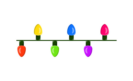 Garland string Christmas designのイラスト素材