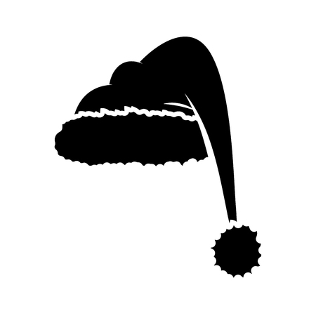 Santa hat silhouetteのイラスト素材