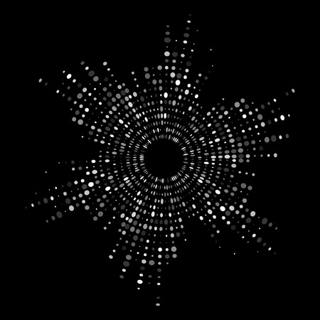 Dotted round equalizer isolated on black backgroundのイラスト素材