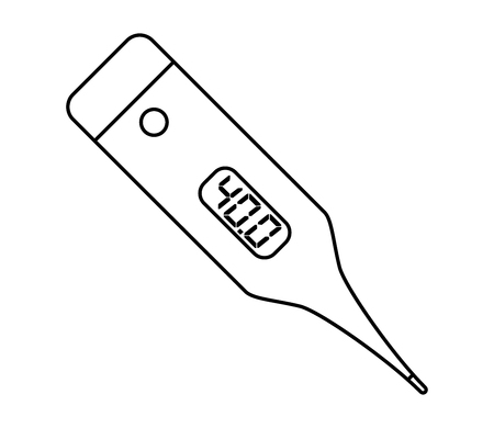 electronic thermometer outline design isolated on white background
のイラスト素材