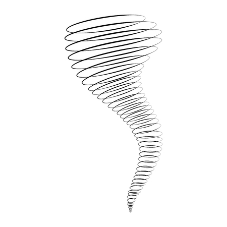 tornado icon vector, cyclone, hurricane design isolated on whiteのイラスト素材