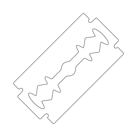 razor blade outline design isolated on white backgroundのイラスト素材