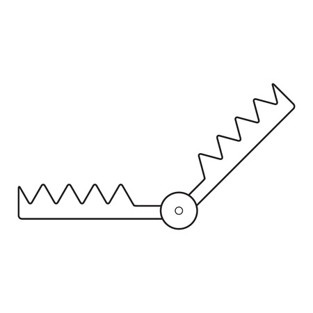 bear trap design isolated on white backgroundのイラスト素材