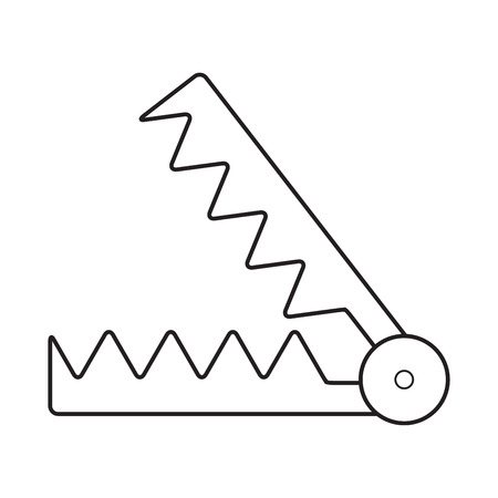 bear trap design isolated on white backgroundのイラスト素材