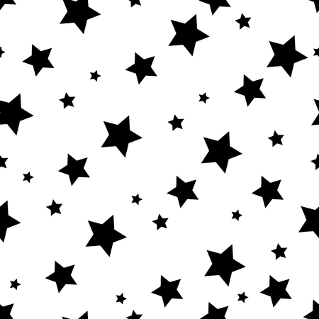 star seamless pattern background, black star wallpaper designのイラスト素材