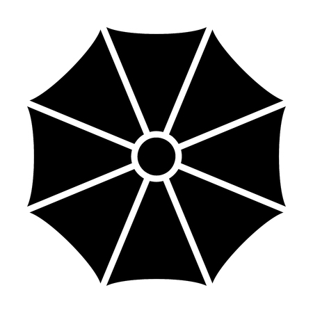 umbrella icon top view design isolated on white backgroundのイラスト素材