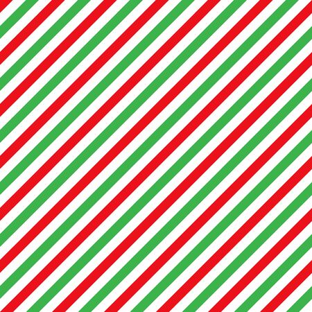 Cane candy diagonal stripes red green white seamless pattern christmas backgroundのイラスト素材