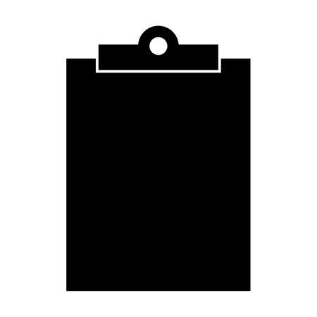 Paper clipboard vector icon. Paper clipboard silhouette illustration. Clipboard shapeのイラスト素材