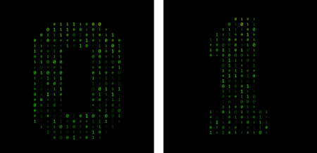 digital number 0,1 binary code. vector designのイラスト素材