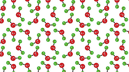 h2o water molecule structure background. Liquid aqua atom formula. Vector backdrop illustration.のイラスト素材