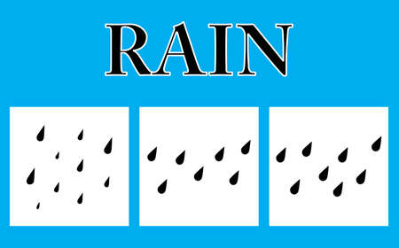 rain icon symbol. vector isolated on whiteのイラスト素材