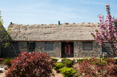Entrance of an old chinese buildingのeditorial素材