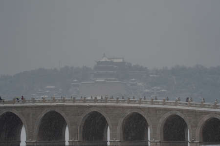 the Summer Palace winter sceneryのeditorial素材