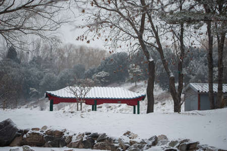 Summer Palace in the Snow sceneryのeditorial素材