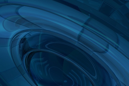 Cool Dark Blue Corporate Background 3D Render Illustration. Glassy Shapes Corporate.の写真素材