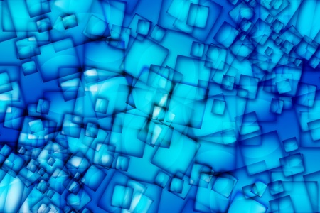 Abstract Blue Squares Background Illustration. Blue Boxes Pattern. Cool Icy Blue Color.の写真素材